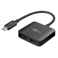 USB-C Multiport-adapter til to skærme HDMI & DisplayPort