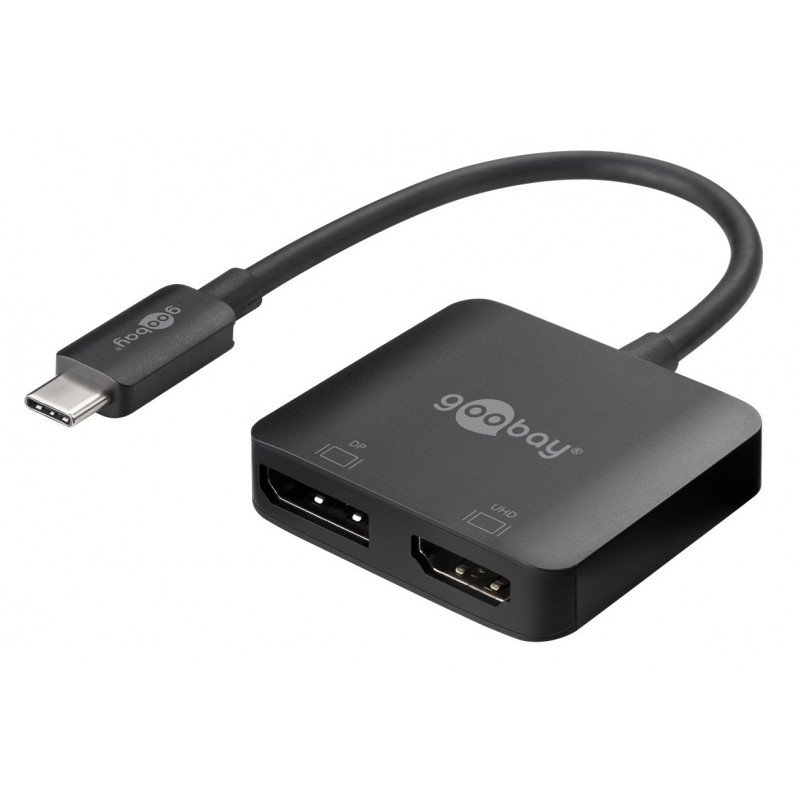 Skärmkabel & skärmadapter - USB-C Multiport-adapter för två skärmar HDMI & DisplayPort
