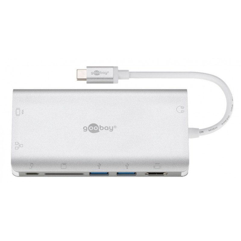 Adapter USB-C - USB-C Dockningsstation Multiport med HDMI/VGA/LAN/2xUSB/60W