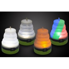 Udendørs belysning - 3-i-1 campinglampe med sammenklappeligt design og 4 lysindstillinger