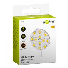 LED-lampa - LED-lampa spotlight sockel G4 2 Watt varmvit