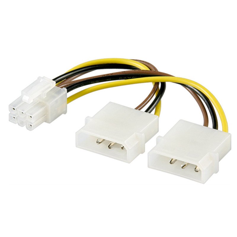 Øvrige komponenter - 2x 4-pin Molex til 6-pin PCIe