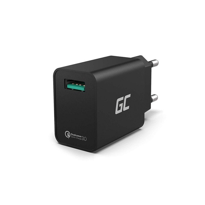 Vægladere til mobiltelefon - GreenCell vægadapter USB-A QC 3.0 18W