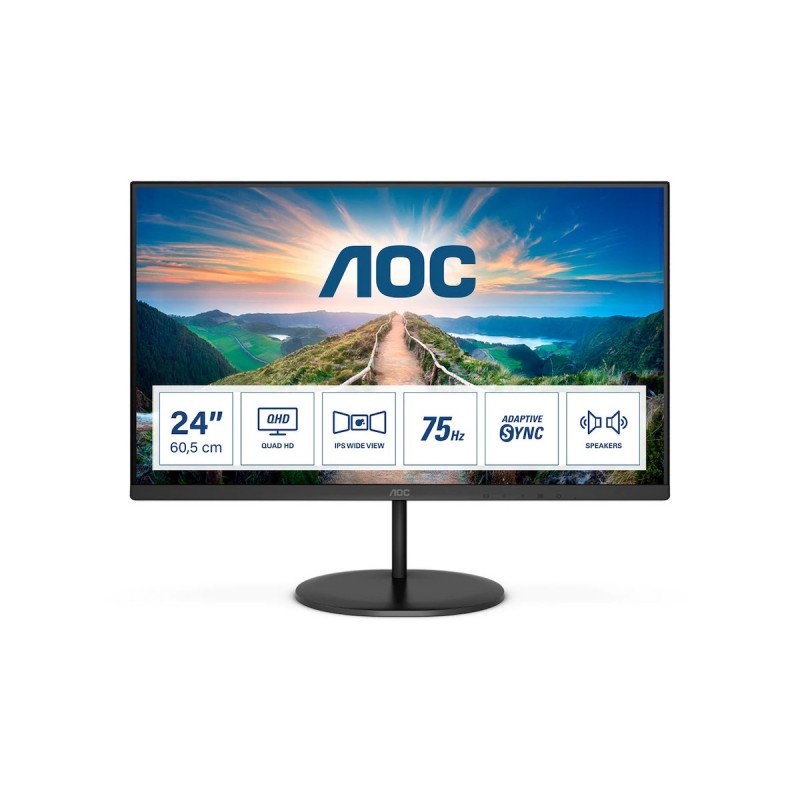 Computer monitor 15" to 24" - AOC Q24V4EA 24-tums QHD/2K IPS-skärm