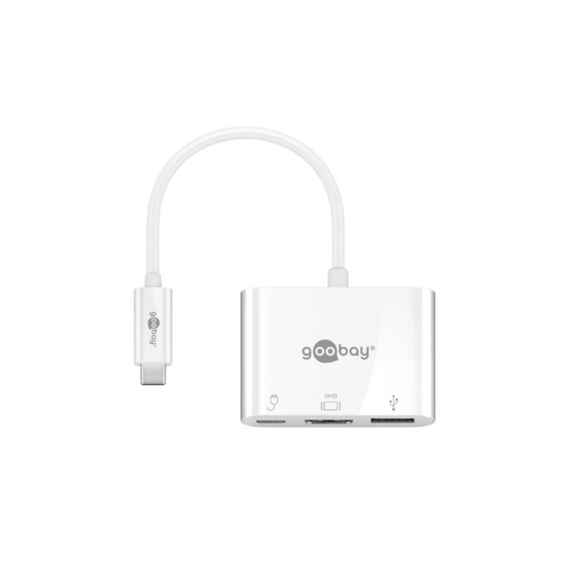 Skærmkabel & skærmadapter - USB-C Multiport til HDMI/USB-A med USB-C 60 W strømforsyning