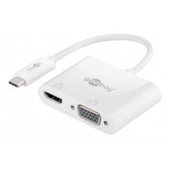 USB-C Multiport-adapter för två skärmar HDMI & VGA