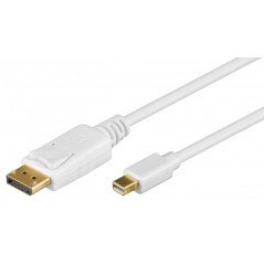 MiniDisplayPort till DisplayPort-kabel guldpläterad 4K-stöd