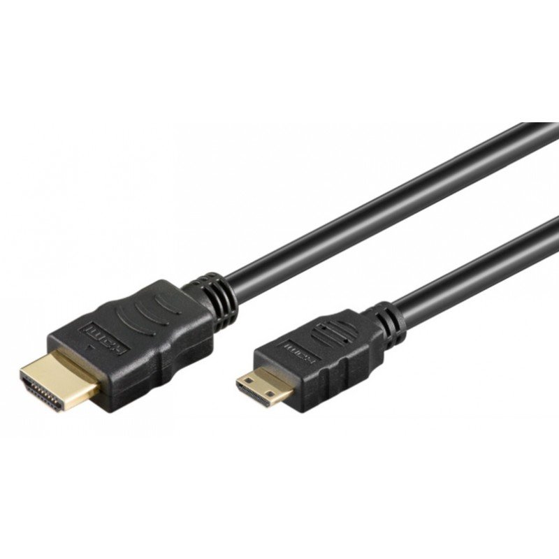 Skærmkabel & skærmadapter - MiniHDMI til HDMI-kabel guldbelagt 4K-understøttelse