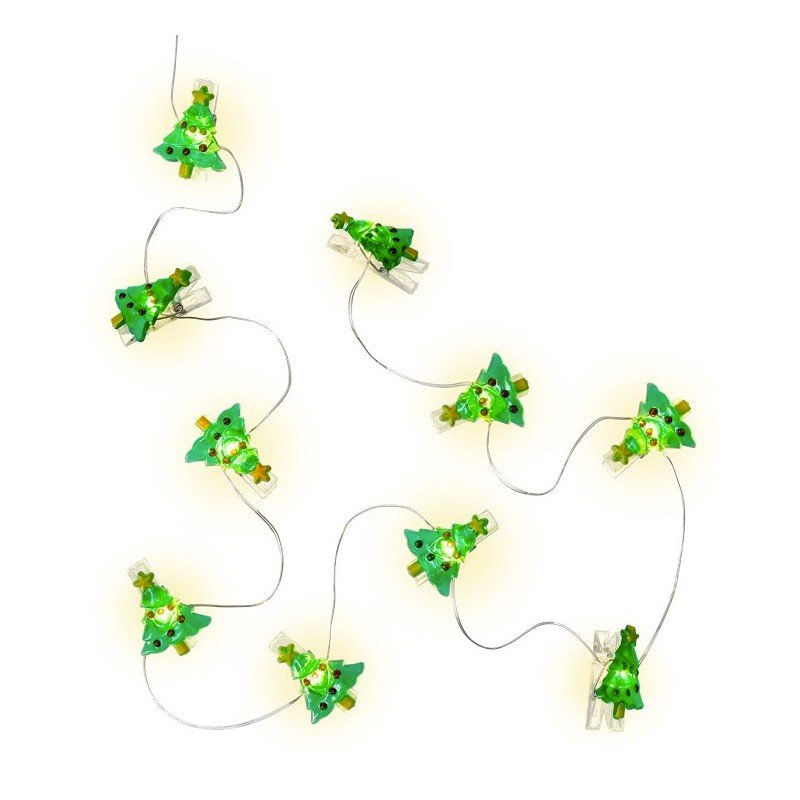Ljusslingor - Goobay LED-lysstreng med juletræer 140cm med 10 stk. LED\'er