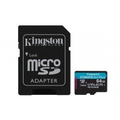 Memorycard - Kingston Canvas Select Plus 128GB microSDXC + SDXC UHS-I (Class 10)
