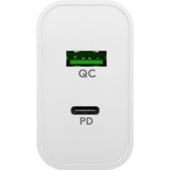USB-C-opladere - Goobay strømadapter med dobbelt USB PD 45W hurtigopladning QC3.0 3A