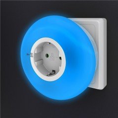Natlampe - Natlys LED grøn/blå/hvid med automatisk tænding