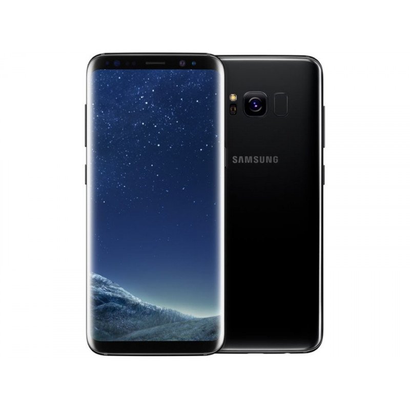 Galaxy S8 - Samsung Galaxy S8 64GB Midnight Black (brugt with small crack backside)