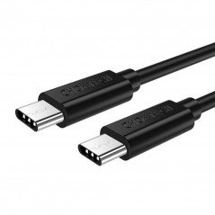 USB-C kabel - 2 meter USB-C till USB-C kabel (USB 2) 100W QC3.0 svart