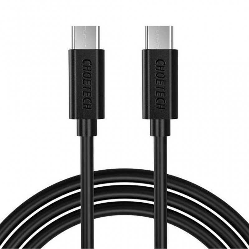 USB-C kabel - 2 meter USB-C till USB-C kabel (USB 2) 100W QC3.0 svart