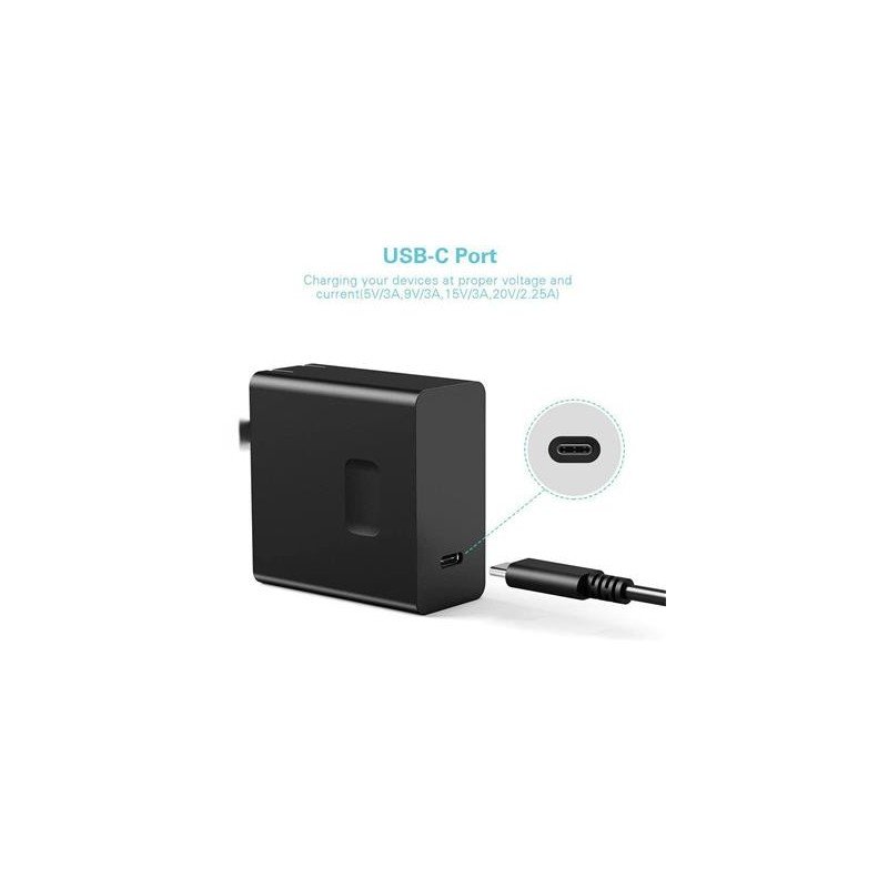 USB-C Chargers - Solid Universal 45W USB-C datorladdare, svart