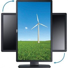 Brugte computerskærme - Dell 24" P2412H LED-skærm med ergonomisk fod (brugt)