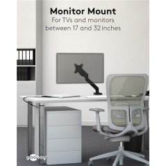 VESA mount for monitor - Goobay skrivbordsfäste med gasfjäder för datorskärm 17-32"