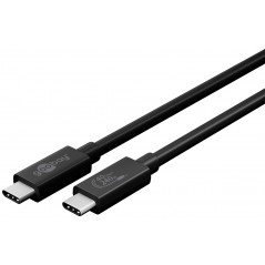 USB-C till USB-C kabel USB4 Gen 3x2 240W 40 Gbps 0,7m bildskärmskabel 4K@60Hz