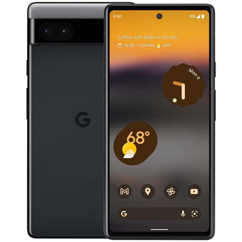 Billige mobiltelefoner - Google Pixel 6a 5G 6GB RAM 128GB Charcoal (ny i brudt emballage)