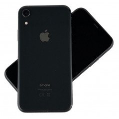 iPhone XR 64GB Black med 1 års garanti (brugt med mura & mange ridser)