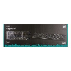 Tastaturer med ledning - Deltaco USB-tastatur Sort