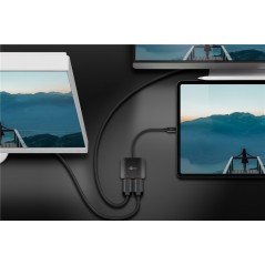 Skærmkabel & skærmadapter - USB-C Multiport-adapter til to skærme 2x HDMI