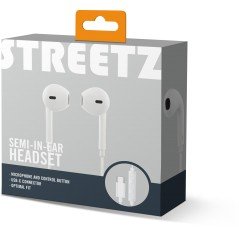 In-ear - Streetz semi-in-ear-hovedtelefoner og headset med USB-C