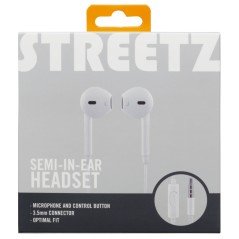 In-ear - Streetz semi-in-ear hörlurar & headset med 3.5 mm