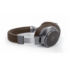 Bluetooth Earphones - Muse trådlösa bluetooth-hörlurar med brun läder-look