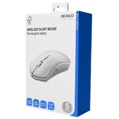 Wireless mouse - Deltaco MS-800 uppladdningsbar trådlös mus med tysta knappar