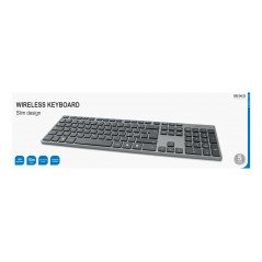 Trådløse tastaturer - Deltaco TB-802 trådløst tastatur med genopladeligt batteri