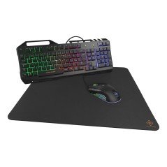 Deltaco GAM-113 gamingsæt med RGB-tastatur, mus og musemåtte