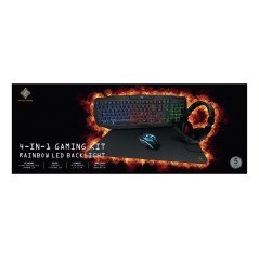 Package Gaming Keyboard & Mouse - Deltaco GAM-129 gaming-kit med RGB-tangentbord, mus, headset, musmatta