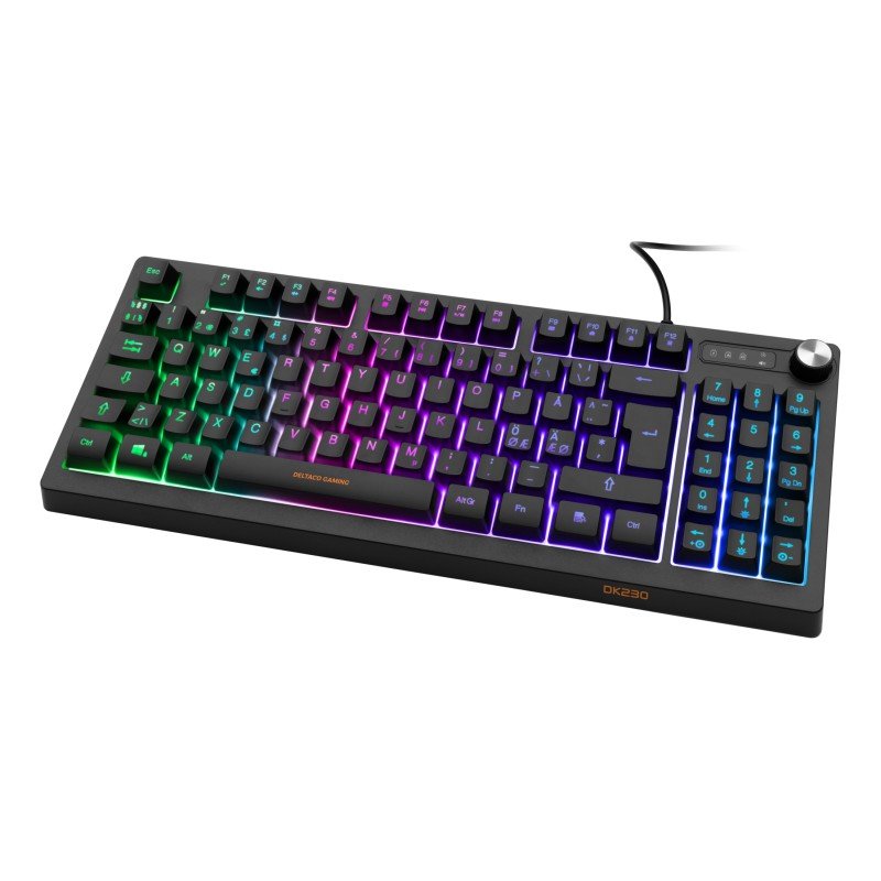 Backlit Gaming Keyboards - Deltaco GAM-110 superkompakt gaming-tangentbord med RGB