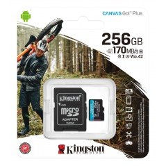 Kingston Canvas Go! microSDXC + SDXC 256GB UHS-I U3 V30 (Class 10) 170MB/s