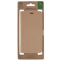 Gear ekologiskt plånboksfodral till iPhone 12 / iPhone 12 Pro sandfärgat