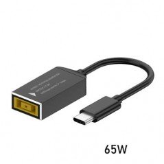 Konverteringskabel fra Lenovo rektangulært stik til USB-C (65W)