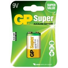 GP Super Alkaline 9V batteri 1-pak (6LR61)