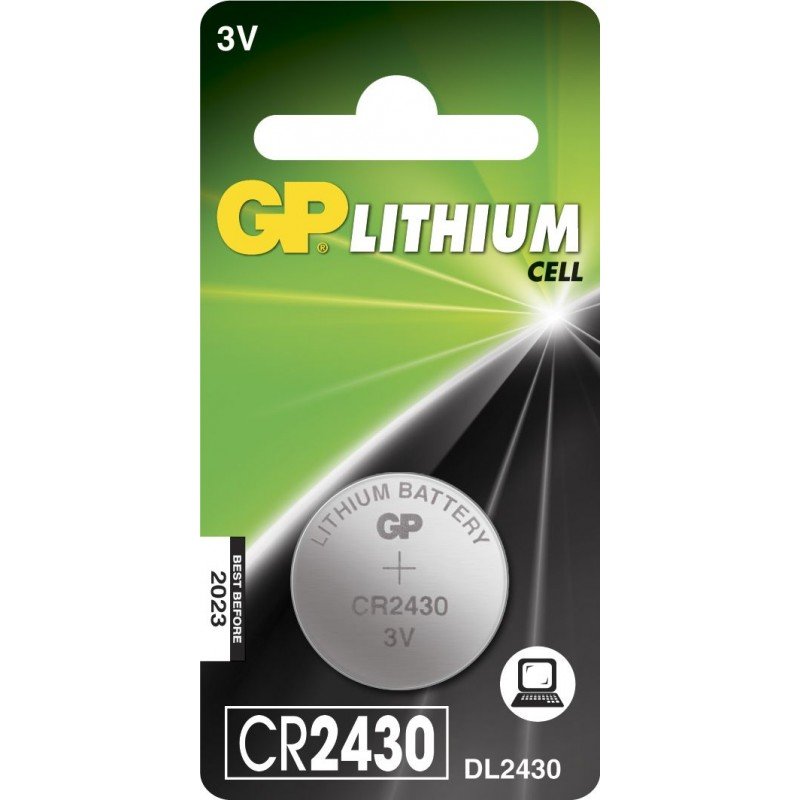 Elektrisk tilbehør - GP CR2430 litiumbatteri 1-pak knapcellebatteri