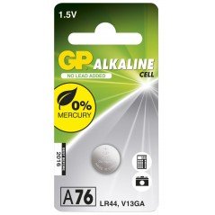 Electrical accessories - GP LR44 V13GA Alkaline Coin batteri 1-Pack knappcellsbatteri