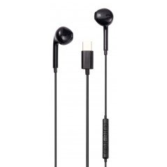 Streetz semi-in-ear hörlurar & headset med USB-C Black