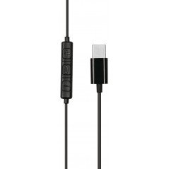 Streetz semi-in-ear hörlurar & headset med USB-C Black
