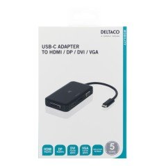 Skärmkabel & skärmadapter - USB-C Multiport till HDMI/DisplayPort/DVI/VGA-adapter 4K UHD