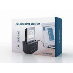 USB 2.0-dockningsstation för 2.5" och 3.5" SATA-hårddiskar