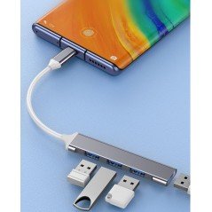 VAKOSS USB-C-hub til 1xUSB 3.0 3xUSB 2.0