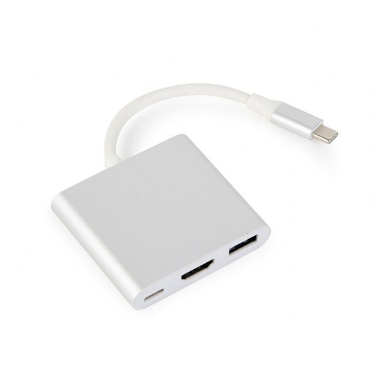 Skærmkabel & skærmadapter - Gembird USB-C til HDMI/USB 3.0/USB-C-adapter 4K UHD