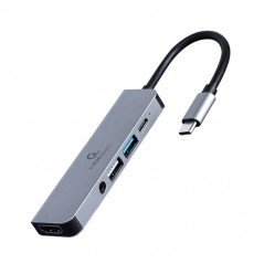 Skärmkabel & skärmadapter - Gembird USB-C till HDMI/USB 3.0/USB 2.0/USB-C-adapter 4K UHD