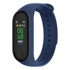 Blaupunkt fitnessarmband och smartklocka blå (temperatur, puls, stegräknare, m.m.)