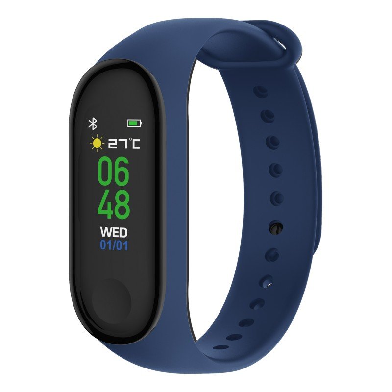 Smartwatch - Blaupunkt fitnessarmband och smartklocka blå (temperatur, puls, stegräknare, m.m.)